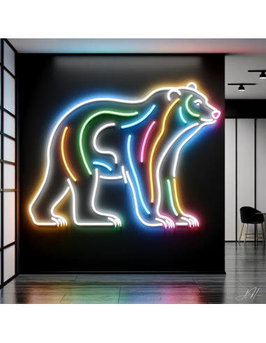 'Opulento Oso' - Letrero de neón LED france