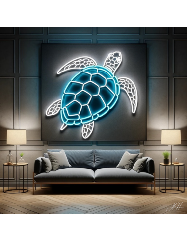 'Neon Serene Turtle' - Letrero de neón LED Venez découvrir notre 