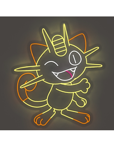 'Pokémon Meowth' - letreiro de néon LED soldes