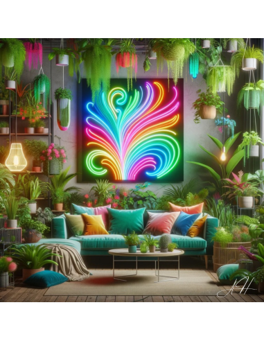 'Abstract Botanical Neon' - letreiro de néon LED en ligne des produits 