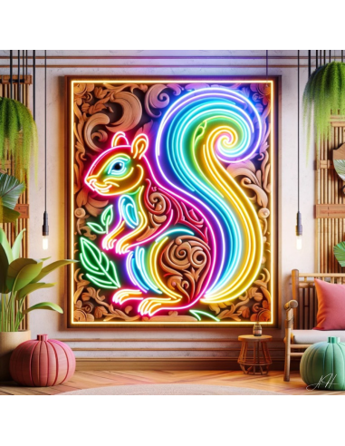 'Cheerful Squirrel Neon' - letreiro de néon LED livraison gratuite