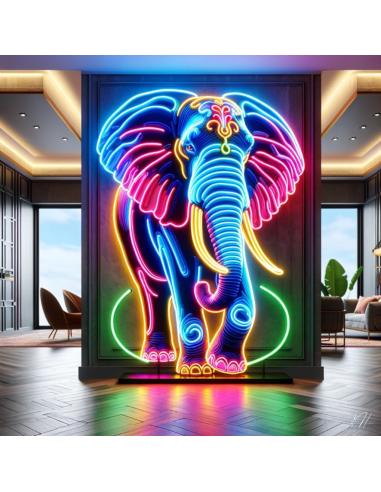 „Neon Elephant“ – LED-Neonschild pas cher 