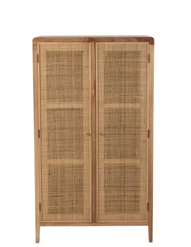 Armoire "Uluwatu" en rotin naturel et en teck de France